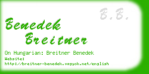 benedek breitner business card